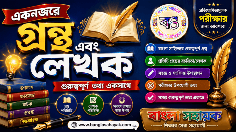Book and Author| GK| বই এবং লেখক| গ্রন্থ ও লেখক| BanglaSahayak.com