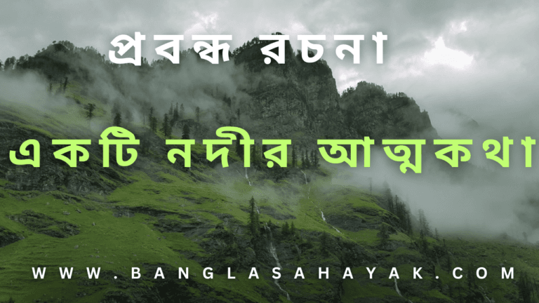 একটি নদীর আত্মকথা | প্রবন্ধ রচনা | Ekti Nodir Atmokotha