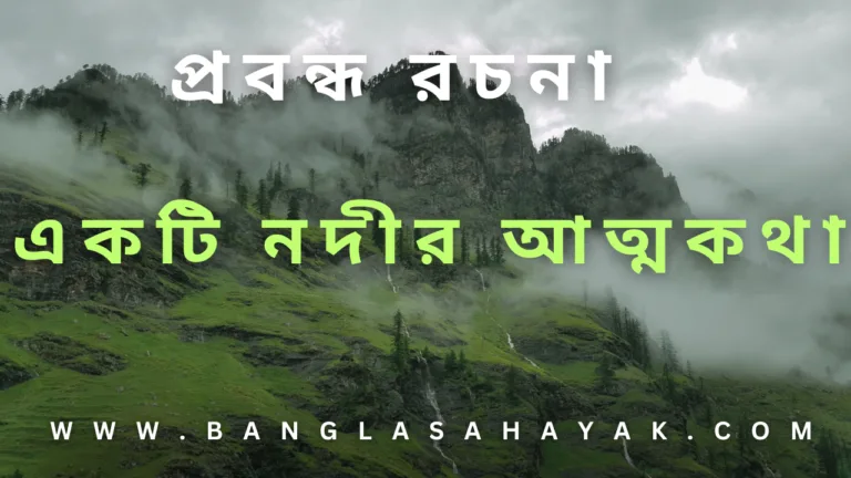 একটি নদীর আত্মকথা | প্রবন্ধ রচনা | Ekti Nodir Atmokotha