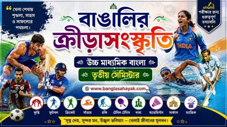 বাঙালির ক্রীড়াসংস্কৃতি| সংসদ মডেল প্রশ্নোত্তর| bangalir krira sanskriti