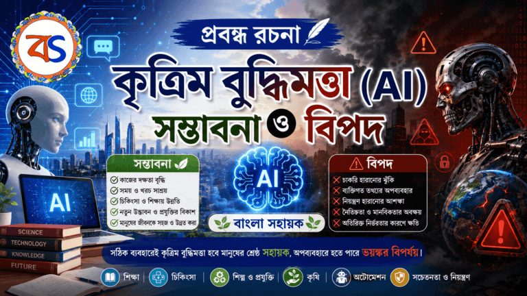 কৃত্রিম বুদ্ধিমত্তা (AI) সম্ভাবনা ও বিপদ | AI | প্রবন্ধ রচনা | AI Sambhabona o Bipod