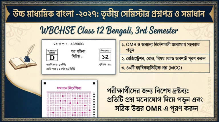 উচ্চ মাধ্যমিক বাংলা তৃতীয় সেমিস্টার ২০২৭ |HS Bengali 2027 | PYQ